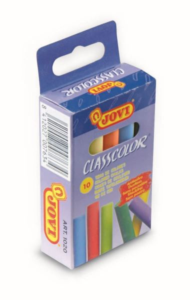 Křídy školní JOVI - 10 kusů barevné, bezprašné