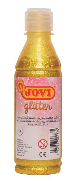 Temperová barva JOVI PREMIUM 250 ml, glitrová - Žlutá