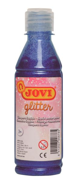 Temperová barva JOVI PREMIUM 250 ml, glitrová - Modrá
