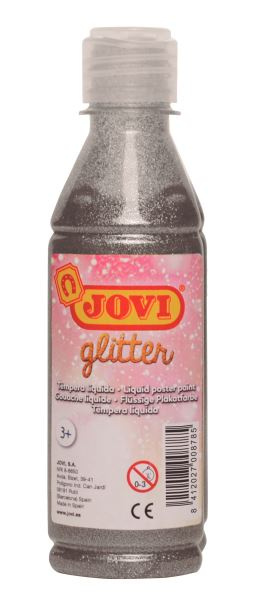 Temperová barva JOVI PREMIUM 250 ml, glitrová - Stříbrná