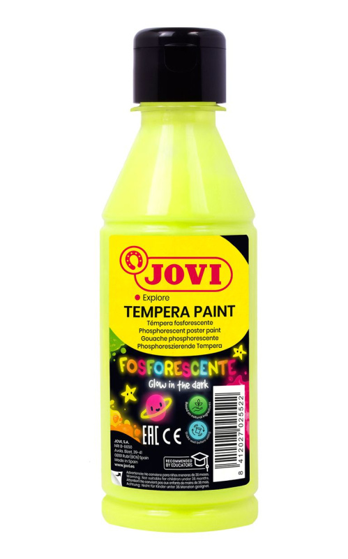 Temperová barva JOVI PREMIUM 250 ml, neonová - Žlutá