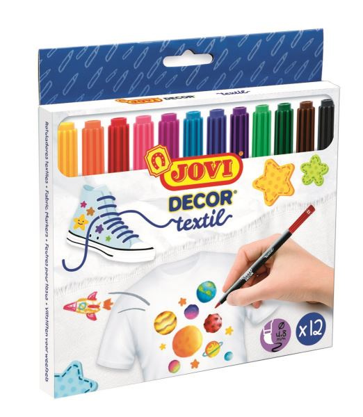 Fixy na textil JOVI - 12 barev