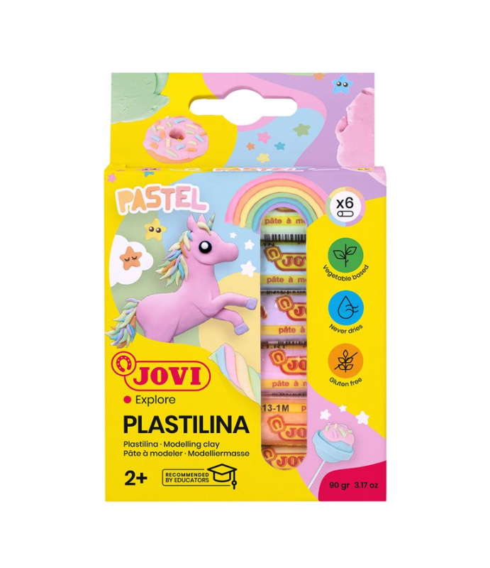 Plastelína JOVI - PASTEL, 6 x 15 g