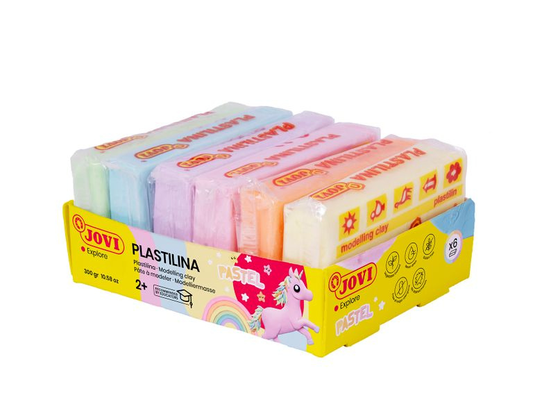 Plastelína JOVI - PASTEL, 6 x 50 g