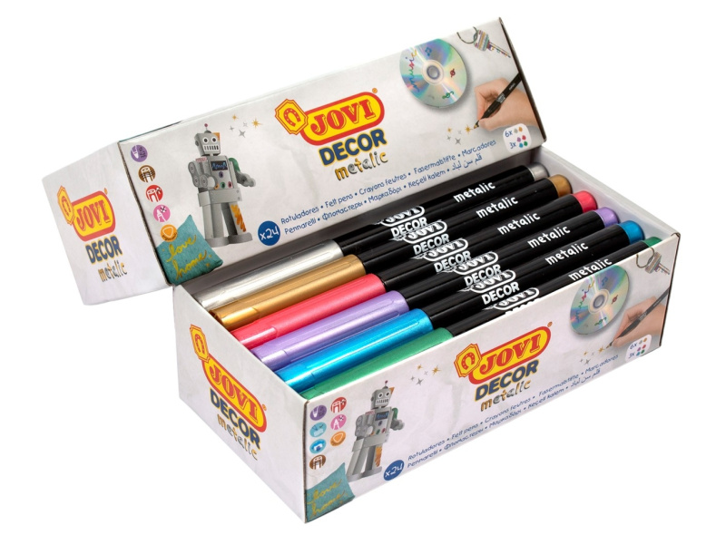 Fixy JOVIDECOR metalic 24 ks - barevné