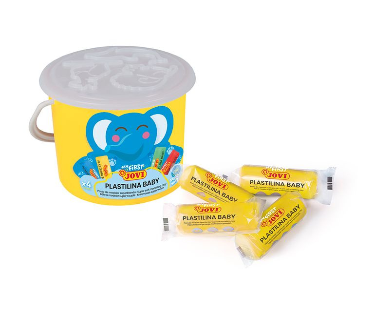 Plastelína JOVI BABY, 10 x 38 g, žlutý kbelík