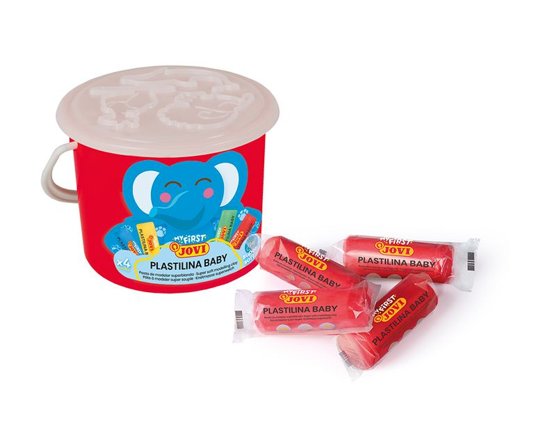 Plastelína JOVI BABY, 10 x 38 g, červený kbelík