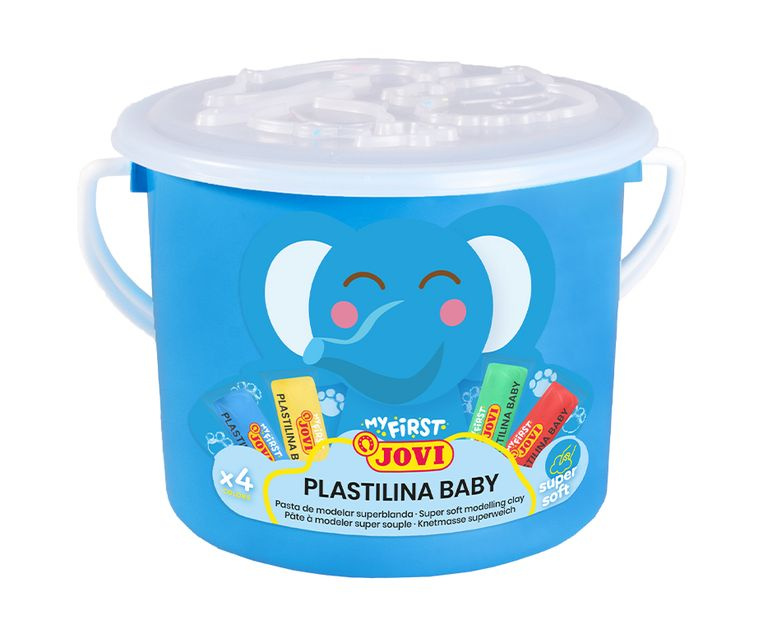 Plastelína JOVI BABY, 10 x 38 g, modrý kbelík