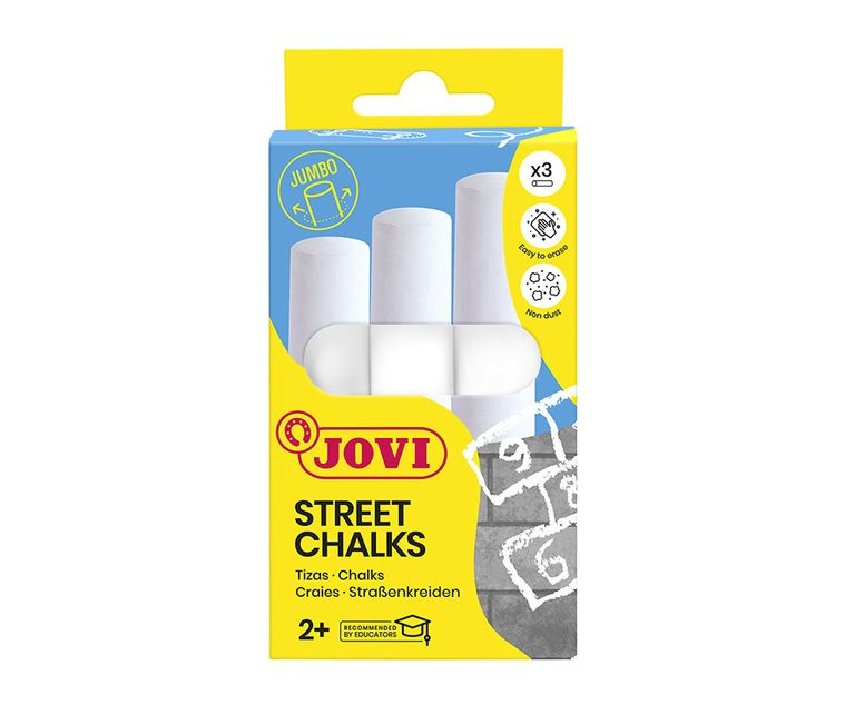 JOVI chodníkové křídy jumbo 3 ks bílé