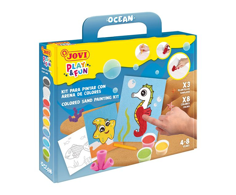 JOVI PLAY&FUN sada na malování pískem 12 ks - Oceán