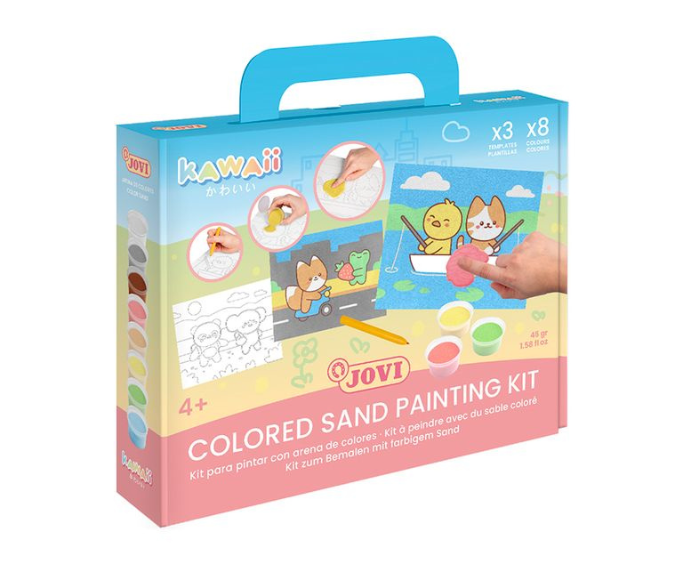 Malování pískem JOVI Kawaii PLAY&FUN malování pískem - sada 12 ks