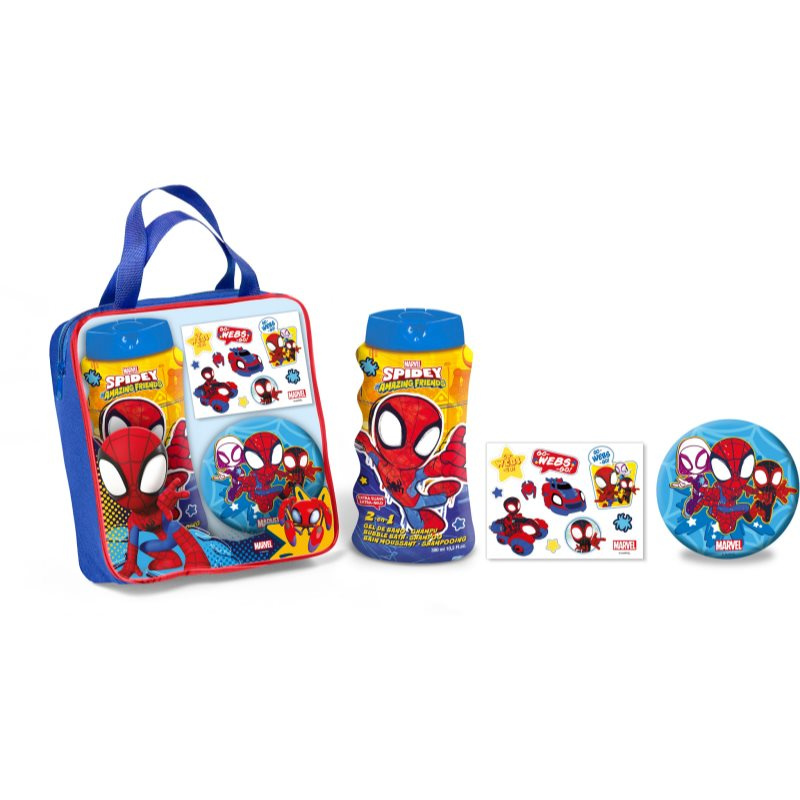 Spidey set pěna do koupele a šampon 300 ml + houba + tetovačky