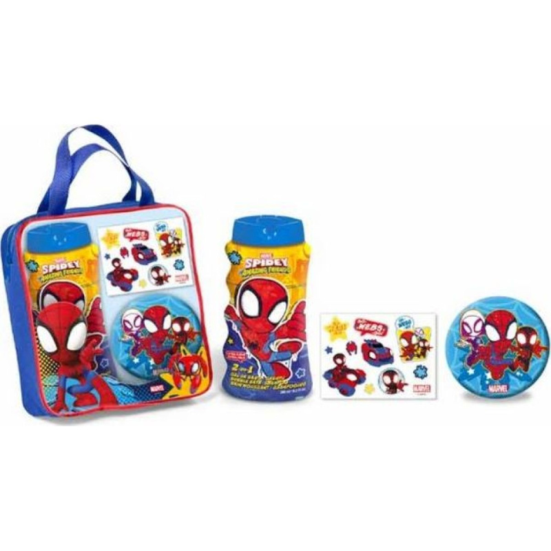 Spidey set pěna do koupele a šampon 300 ml + houba + tetovačky