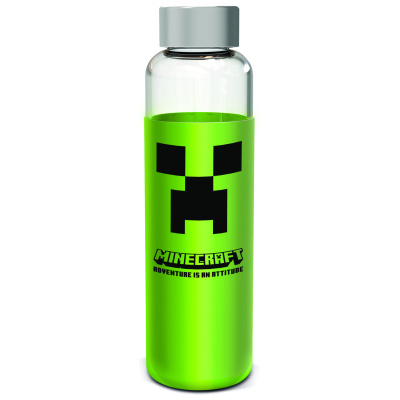 Epee Minecraft Creeper skleněná se silikonovým návlekem 585 ml