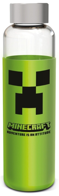 Epee Minecraft Creeper skleněná se silikonovým návlekem 585 ml