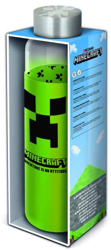 Epee Minecraft Creeper skleněná se silikonovým návlekem 585 ml