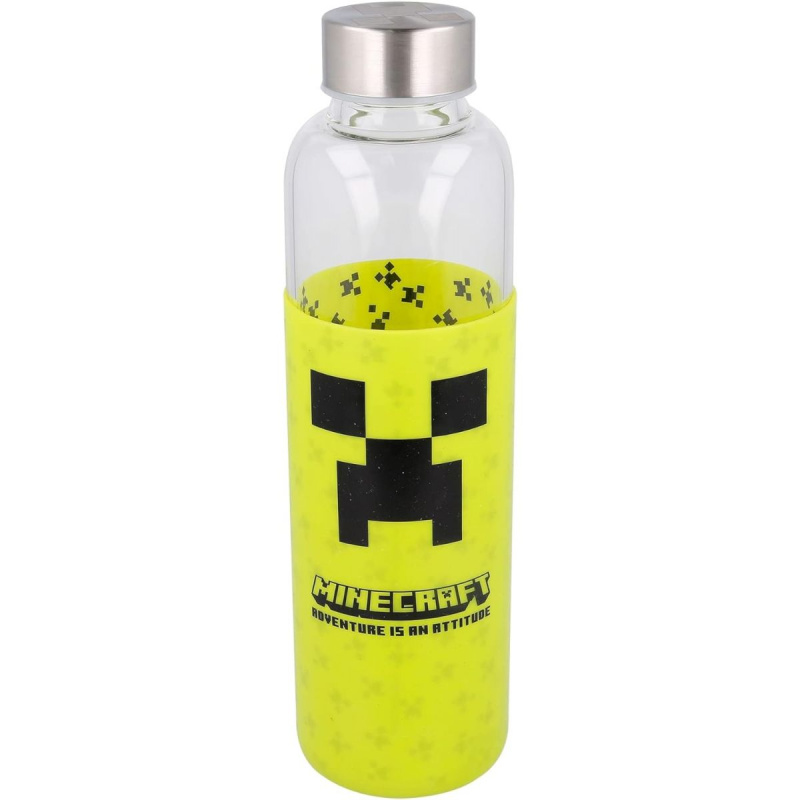 Epee Minecraft Creeper skleněná se silikonovým návlekem 585 ml