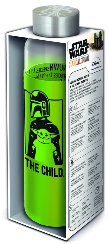 Epee Star Wars Mandalorian skleněná láhev se silikonovým návlekem 585ml
