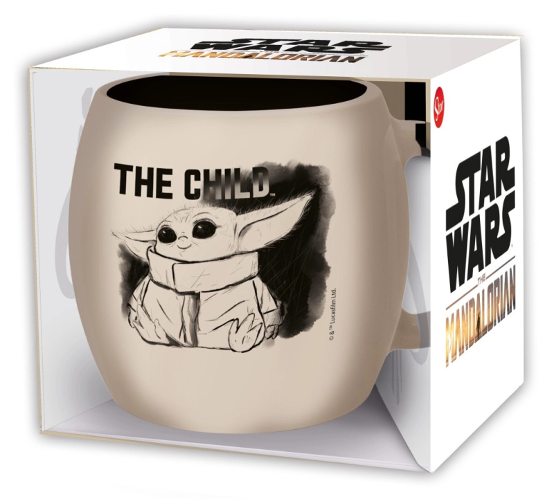 CurePink Keramický hrnek Star Wars|Hvězdné války TV seriál The Mandalorian The Child 00879 380 ml