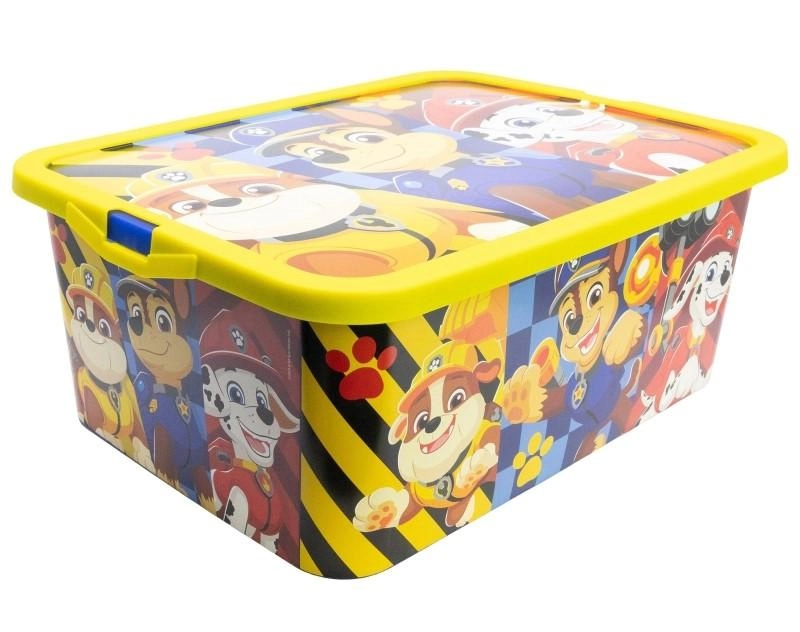 Stor úložný box s víkem na klip Tlapková patrola