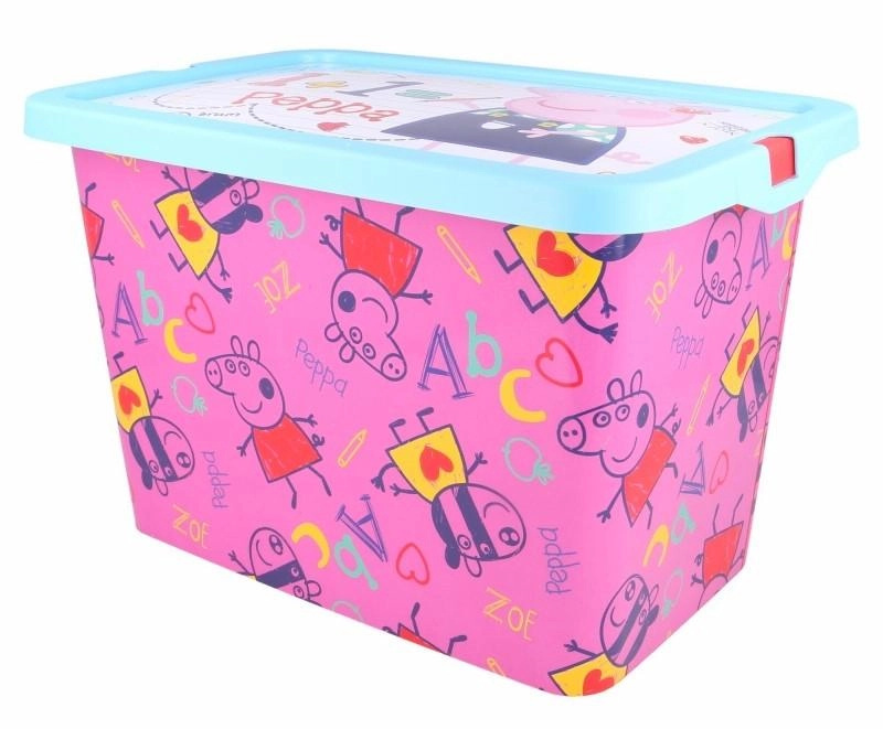 Úložný box s víkem na klip Peppa Pig