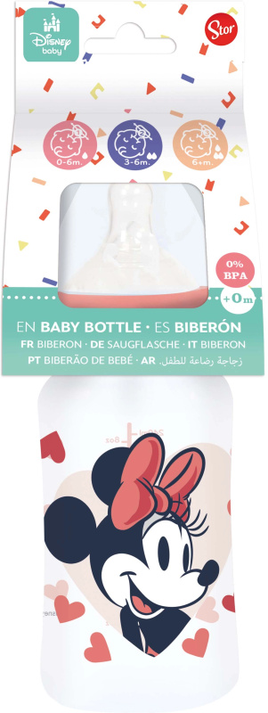 Stor kojenecká láhev Minnie Mouse s antikolikovým systémem 240ml 10702