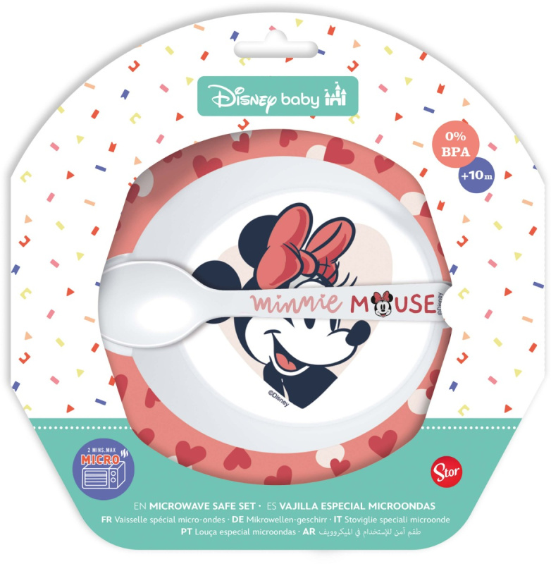 Sada nádobí do mikrovlnky s miskou a lžičkou DISNEY Minnie