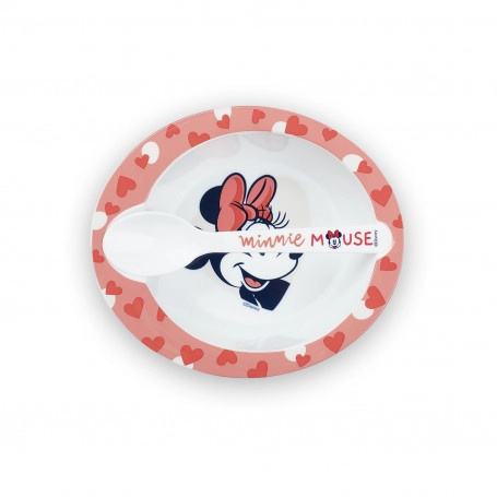 Sada nádobí do mikrovlnky s miskou a lžičkou DISNEY Minnie
