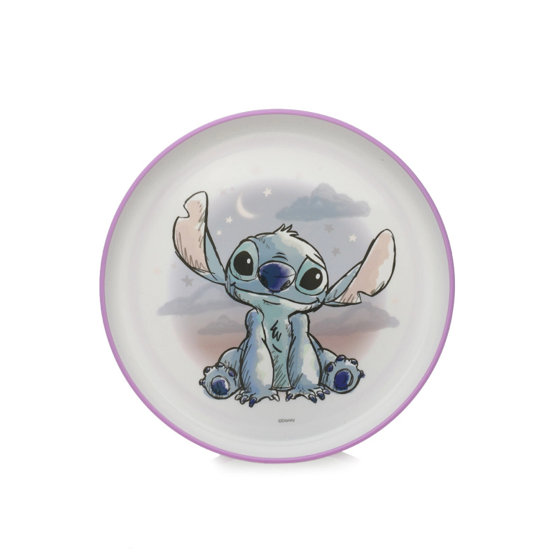 Protiskluzový dětský talíř LILO & STITCH, plastový, 19,6 cm
