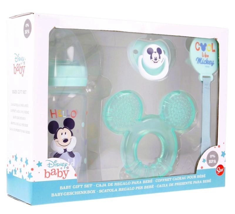 Kojenecká dárková sada Mickey - 4dílná