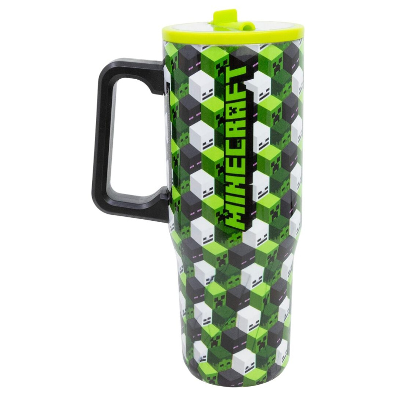 Minecraft Iconicmono Termohrnek s brčkem a uchem 920 ml