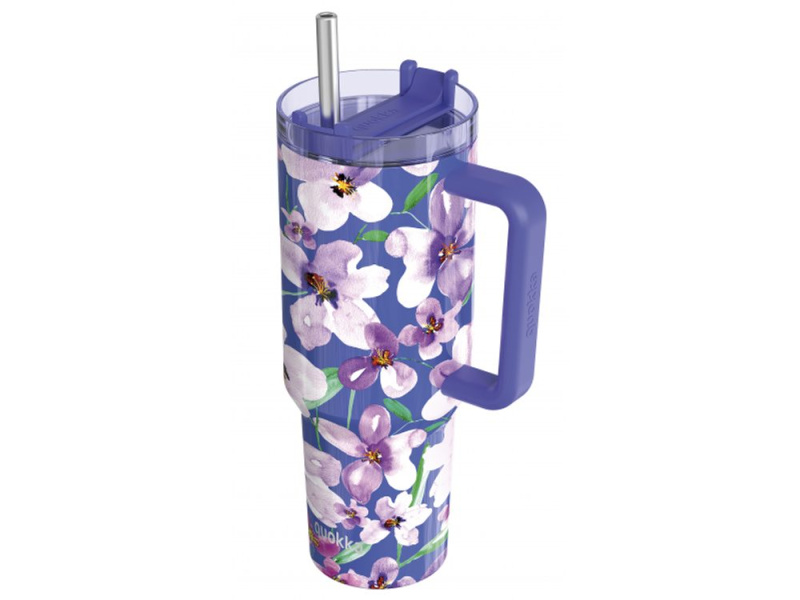 Nerezový termohrnček so slamkou Stream Flower Dusk 1200 ml