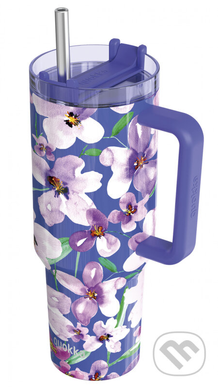 Nerezový termohrnček so slamkou Stream Flower Dusk 1200 ml