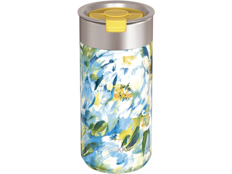 Quokka Nerezový termohrnek se sítkem Boost: Blue Peonies 400ml