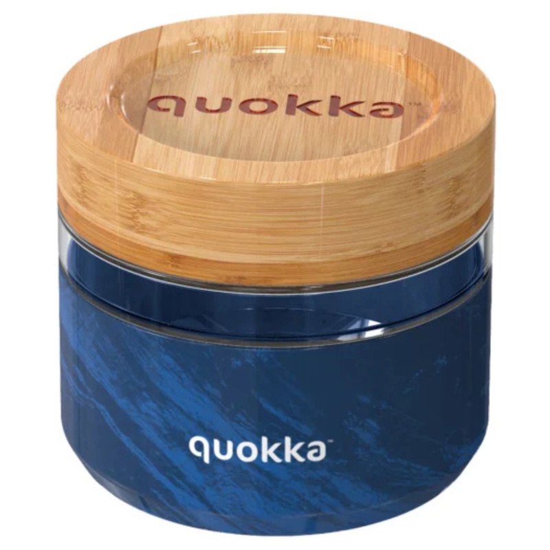 Skleněná nádoba na potraviny Quokka deli wood grain 500 ml