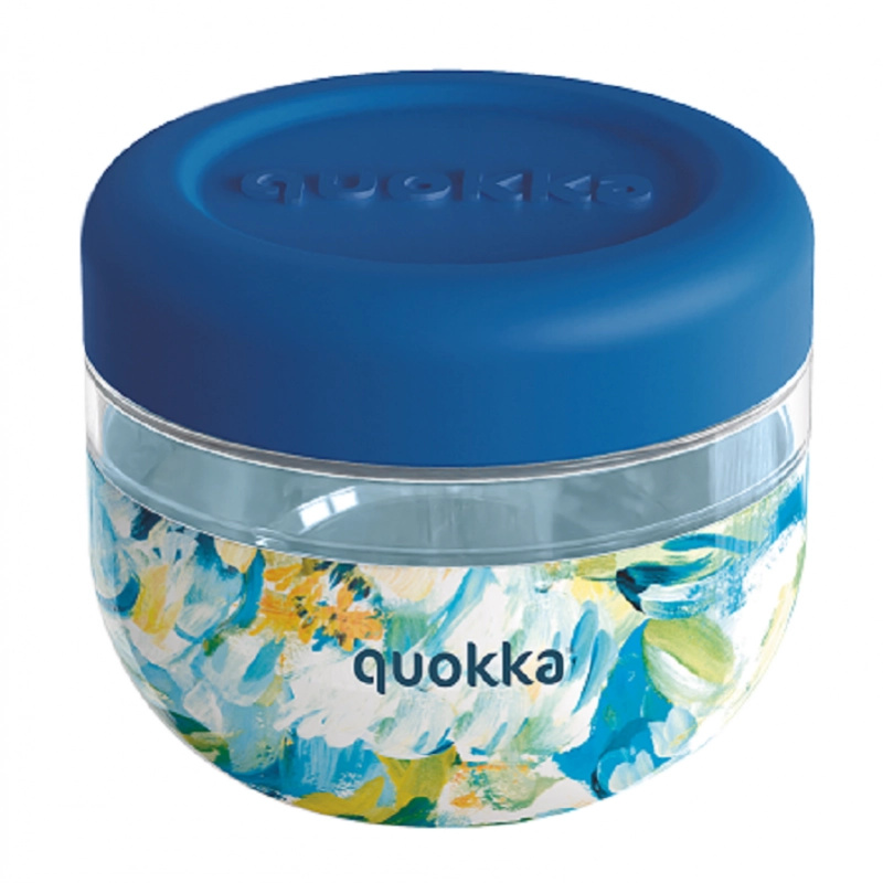 Dóza na potraviny Quokka Bubble Blue Peonies modrá 500 ml