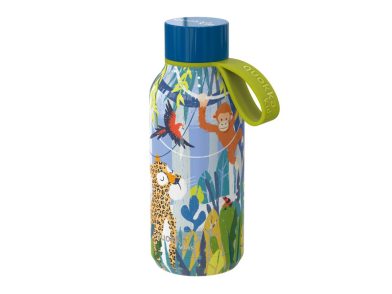 Quokka Solid Kids termoláhev s poutkem Jungle 330 ml