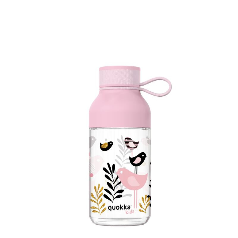 Quokka Ice Kids láhev s poutkem Birds 430 ml