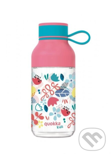 Quokka Ice Kids láhev s poutkem Flowers 430 ml