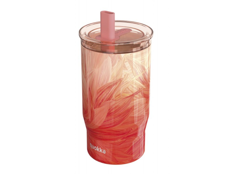 Nerezový termohrnček so slamkou Mist Peach Petals 720 ml