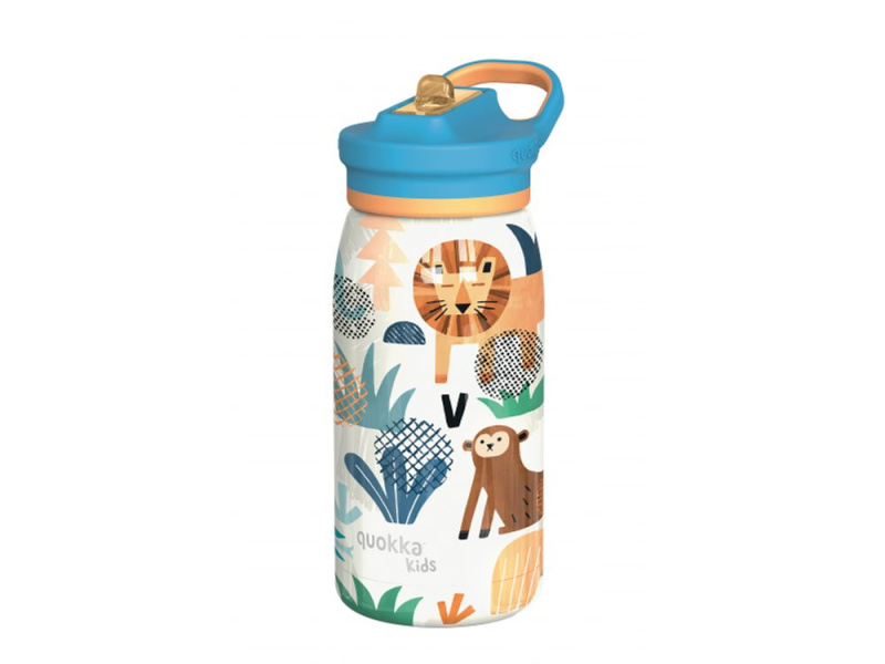 Nerezová termofľaša s náustkom Pop Kids Safari 445 ml
