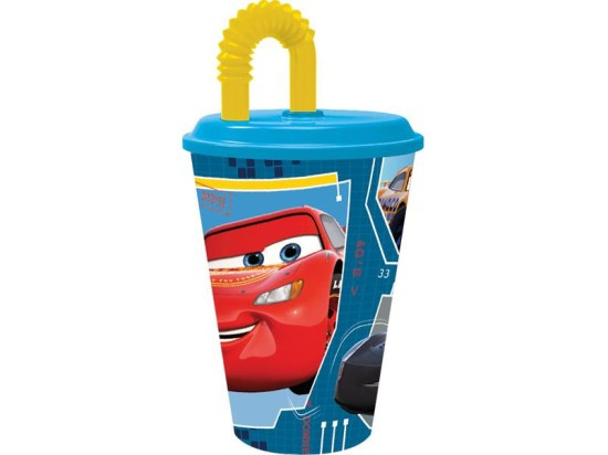 Hrnek na vodu s brčkem pro děti STOR 40430 430 ml Minecraft (černý)