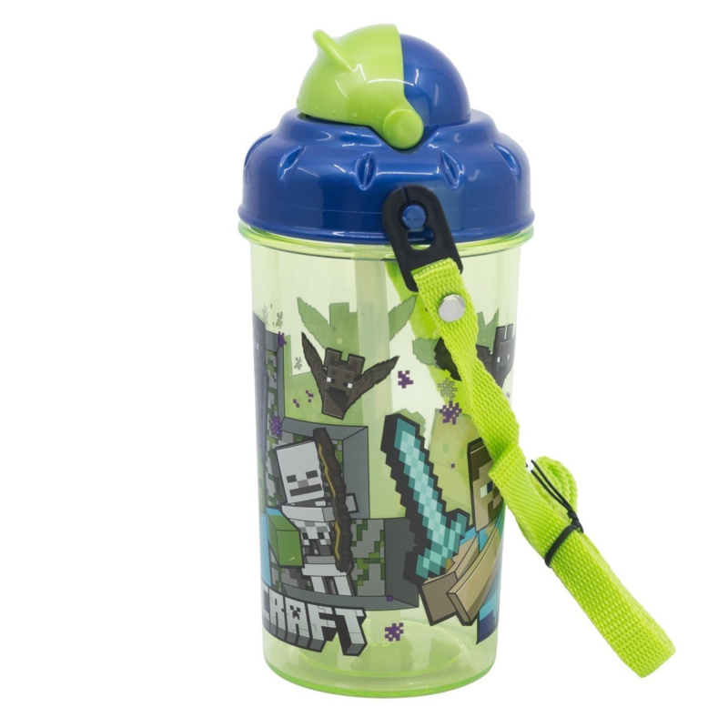Dětská láhev se slámkou Minecraft Core24, 465 ml