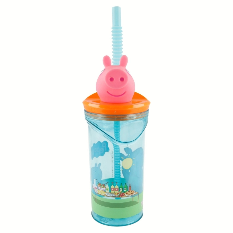 Peppa Pig 3D dětský kelímek s brčkem 360 ml - 1 kus
