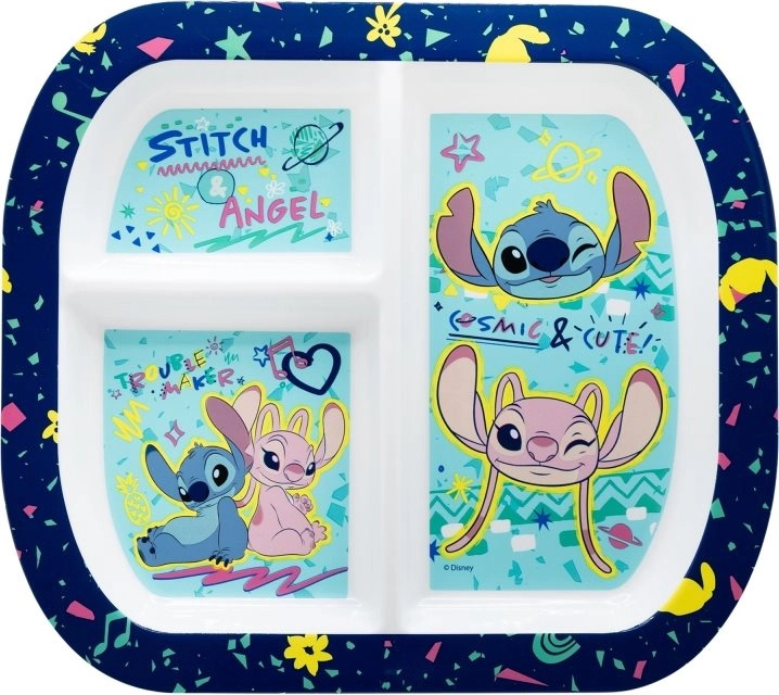 Dětský obdélníkový talíř s motivem Stitch