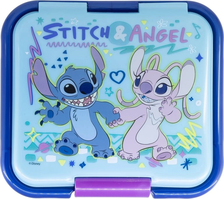 Svačinová krabička Stitch s třemi přihrádkami