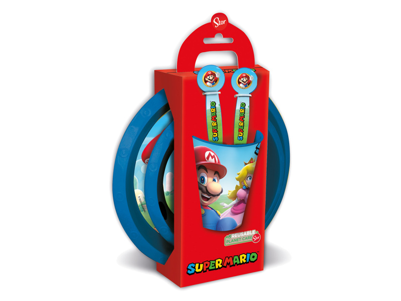 Nintendo Láhev na pití / Svačinový box / Sada nádobí (sada nádobí, 5dílná)
