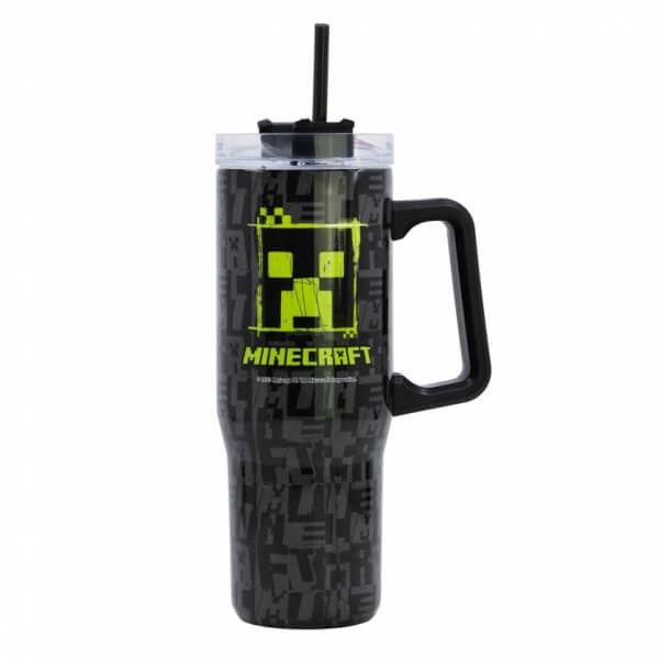 Stainless steel XL termohrnek Minecraft - 940 ml