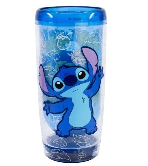 Prémiový dvoustěnný pohár Stitch se Smartgrip proti převržení - 1 kus