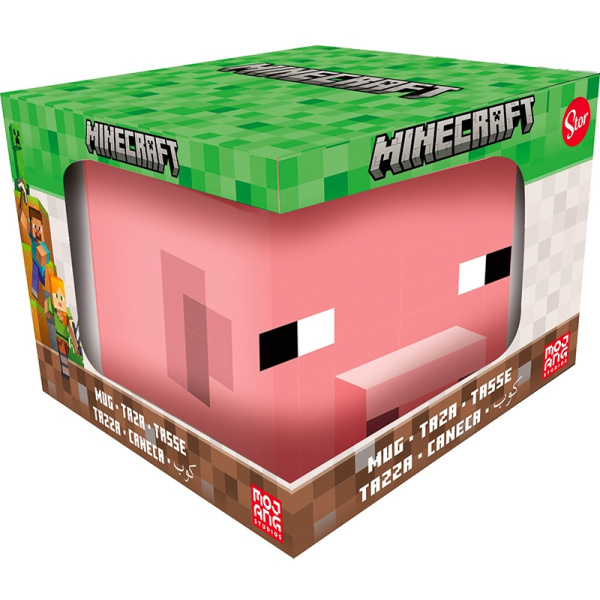 Minecraft 3D hrnek prasátko 440 ml